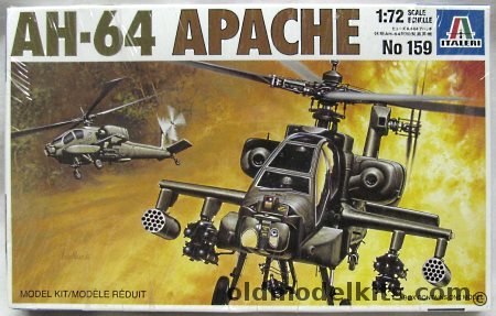 Italeri 1/72 TWO  AH-64 Apache, 159 plastic model kit